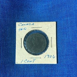 1906 Canadian 1 cent coin 🪙 Bronze